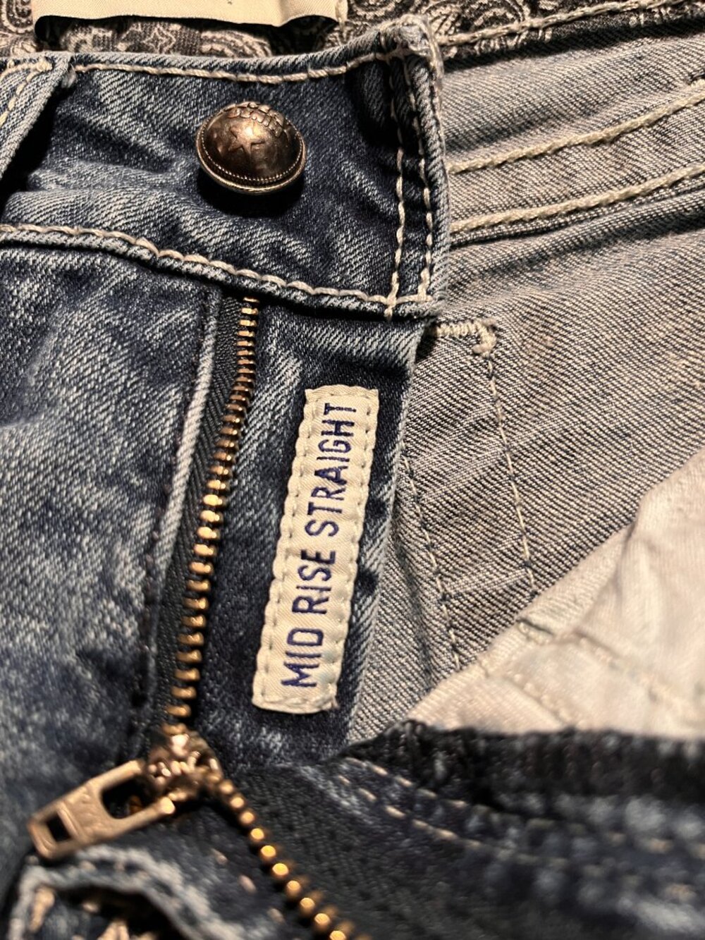 ARIAT REAL DENIM LOW RISE WESTERN BOOT CUT JEANS - W26" L35" EXTRA LONG TALL - Picture 8 of 16